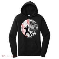 Cool Baseball Player Christian Bible Verse Women's Hoodie thumb 0