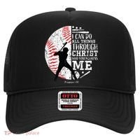 Cool Baseball Player Christian Bible Verse Hat thumb 0