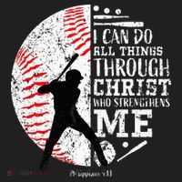 Cool Baseball Player Christian Bible Verse Hat thumb 2
