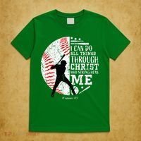 Cool Baseball Player Christian Bible Verse T-Shirt thumb 5