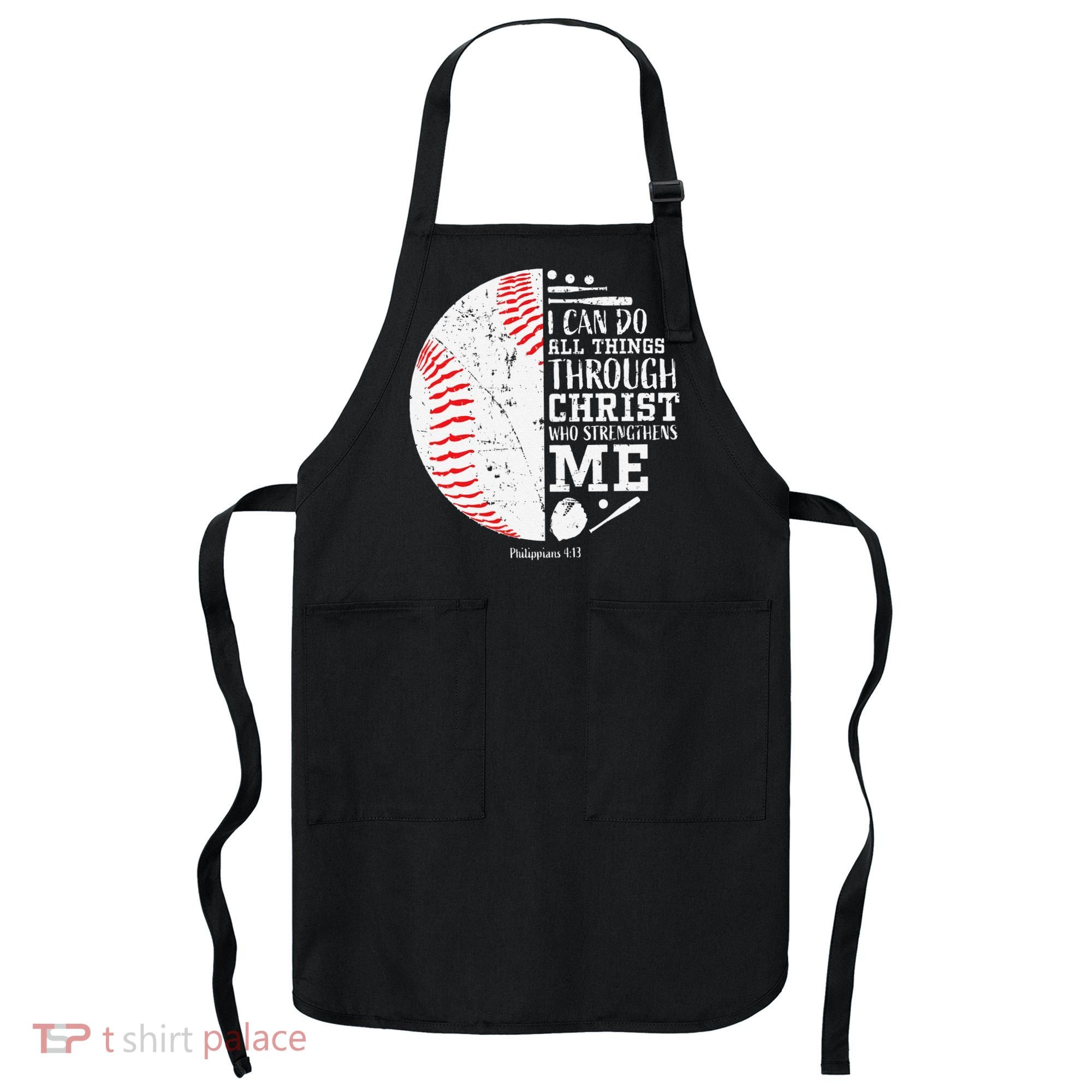 Cool Baseball Player Gifts Christian Bible Verse Apron