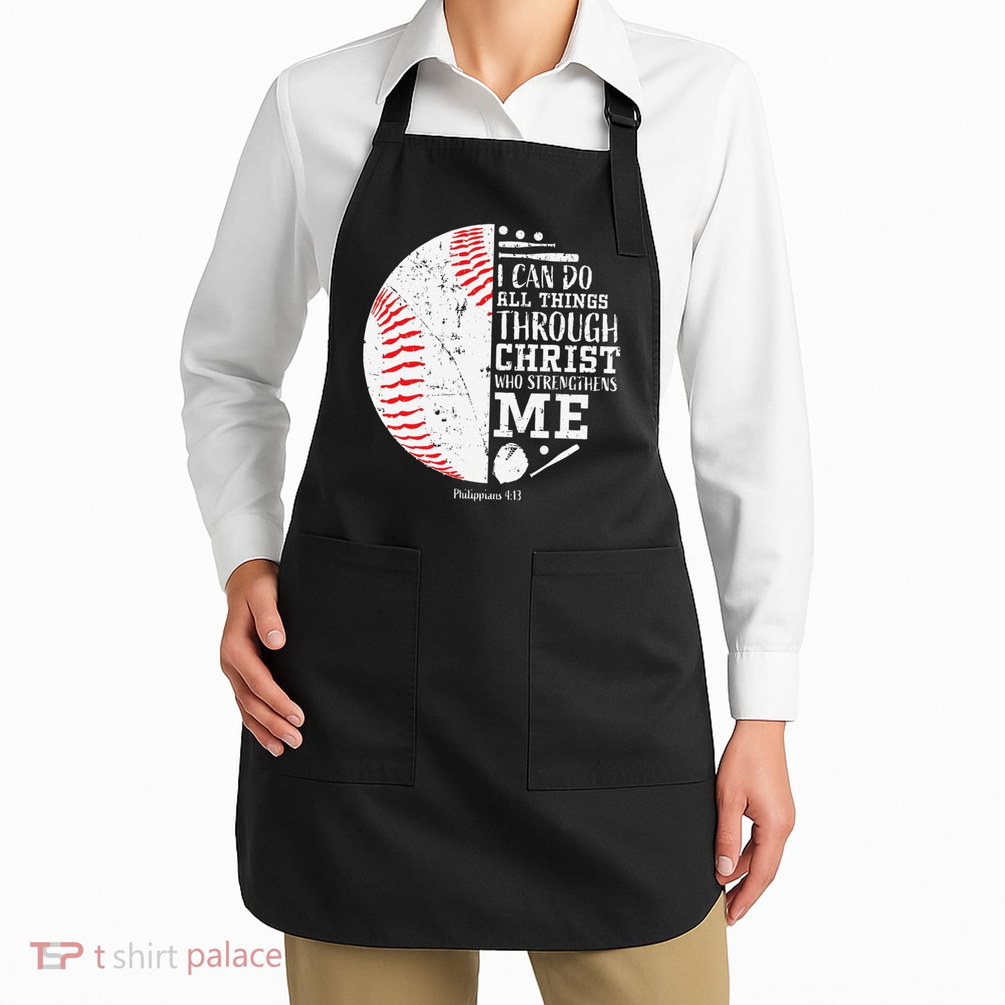 Cool Baseball Player Gifts Christian Bible Verse Apron