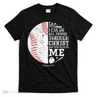 Cool Baseball Player Gifts Christian Bible Verse T-Shirt thumb 0