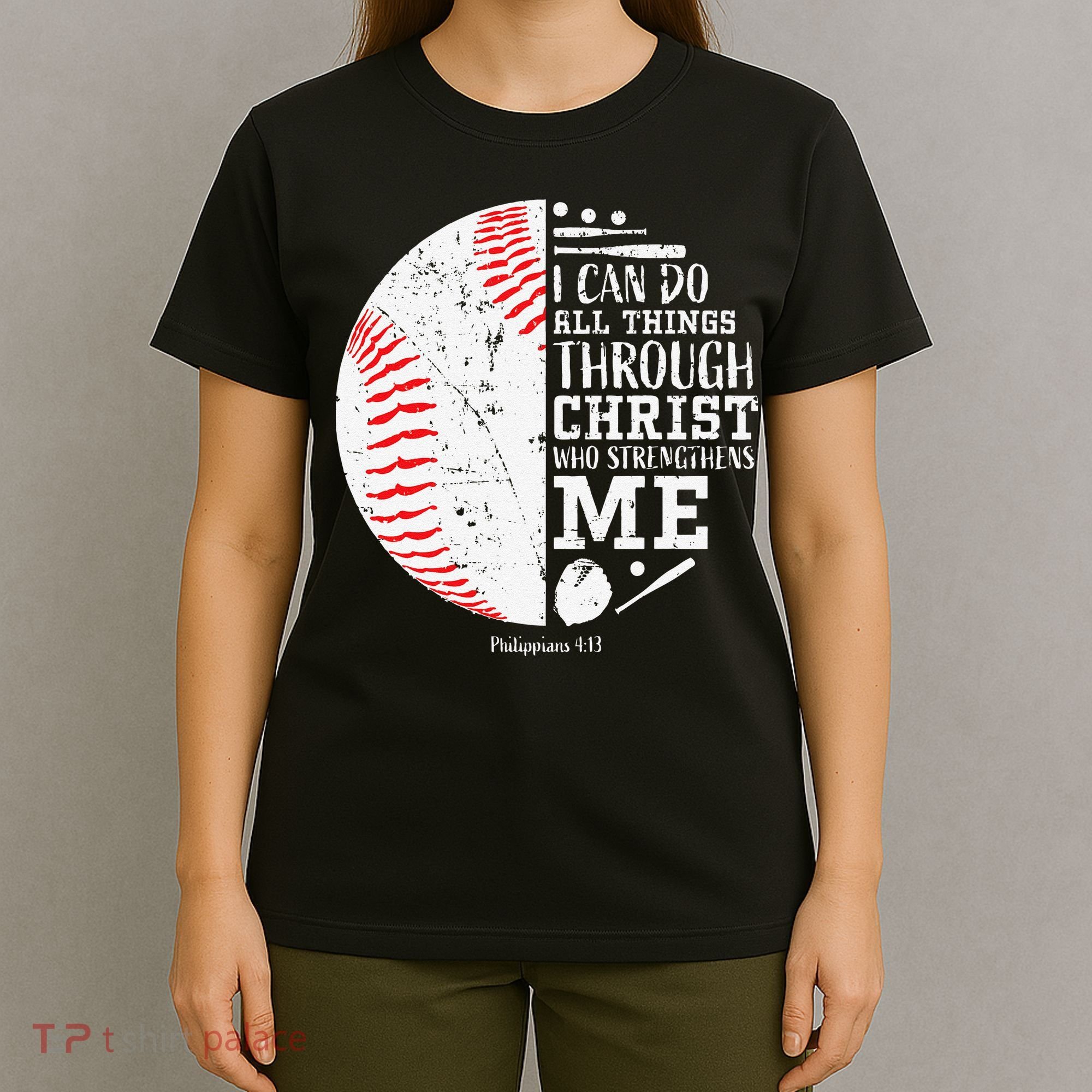 Cool Baseball Player Gifts Christian Bible Verse T-Shirt