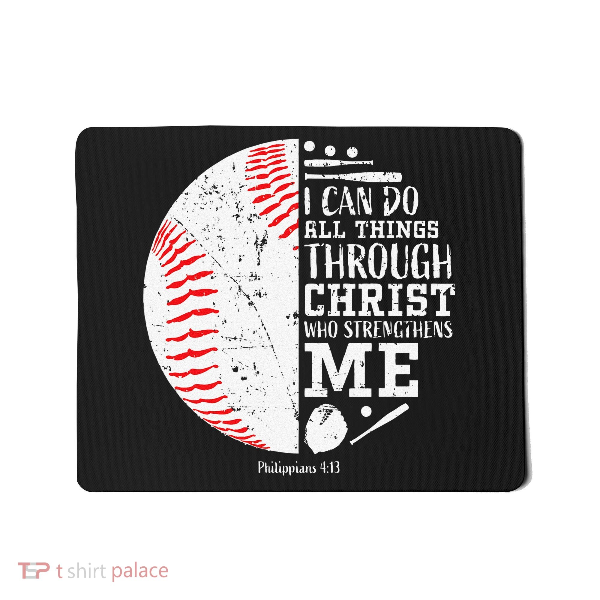 Cool Baseball Player Gifts Christian Bible Verse Mousepad