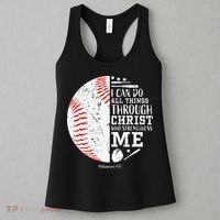 Cool Baseball Player Gifts Christian Bible Verse Women's Tank Top thumb 3