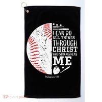 Cool Baseball Player Gifts Christian Bible Verse Golf Towel thumb 0
