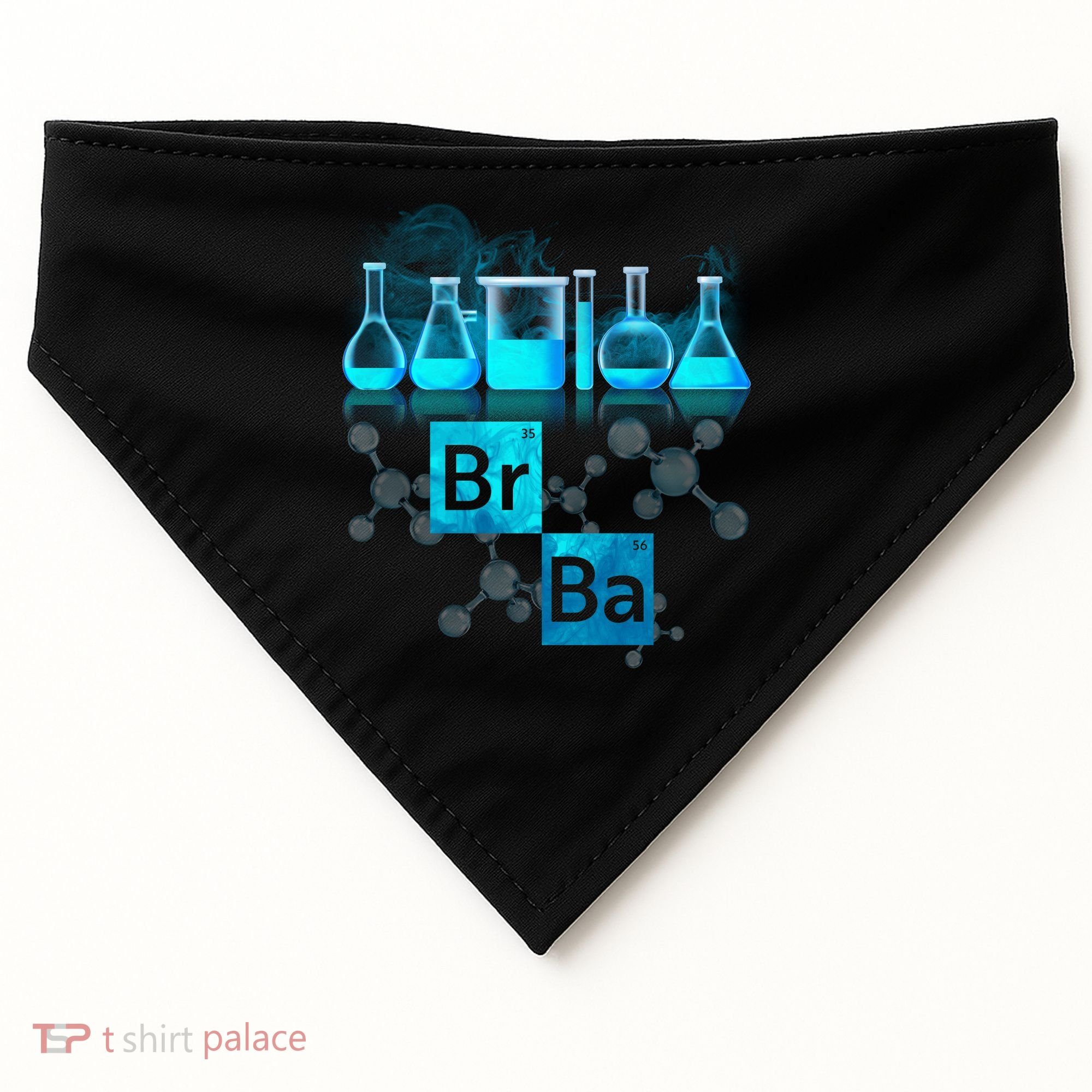 Chemistry Beakers Periodic Table Elements Br Ba USA-Made Doggie Bandana