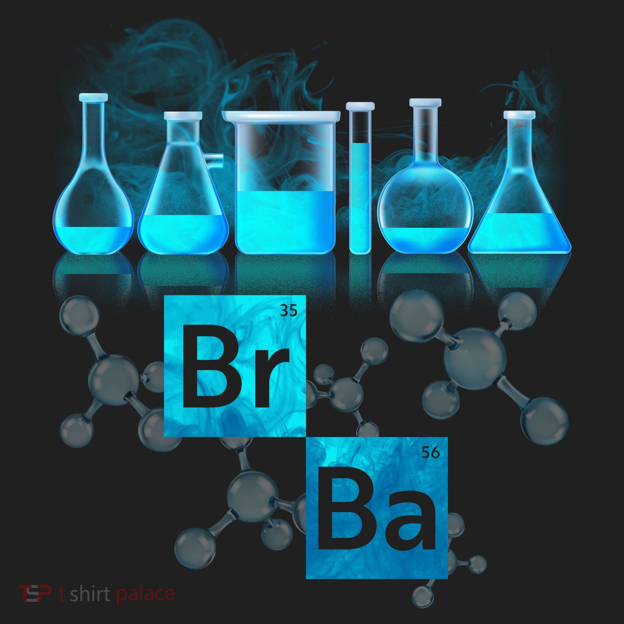 Chemistry Beakers Periodic Table Elements Br Ba Hat