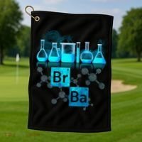 Chemistry Beakers Periodic Table Elements Br Ba Golf Towel thumb 1