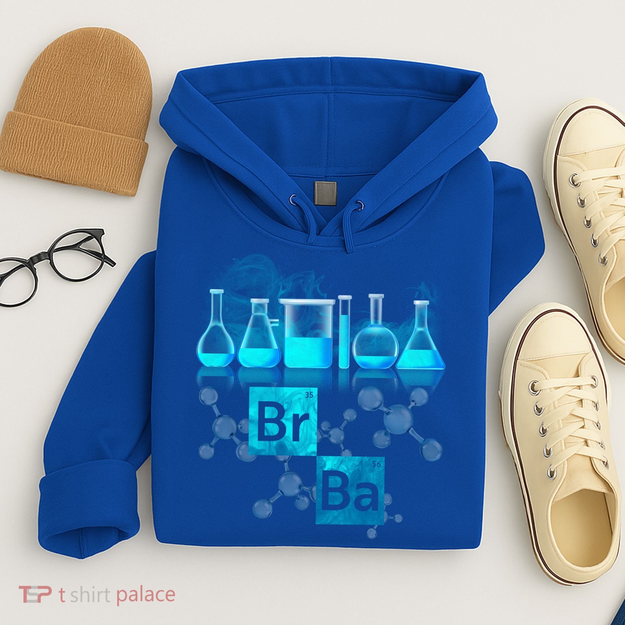 Chemistry Beakers Periodic Table Elements Br Ba Hoodie