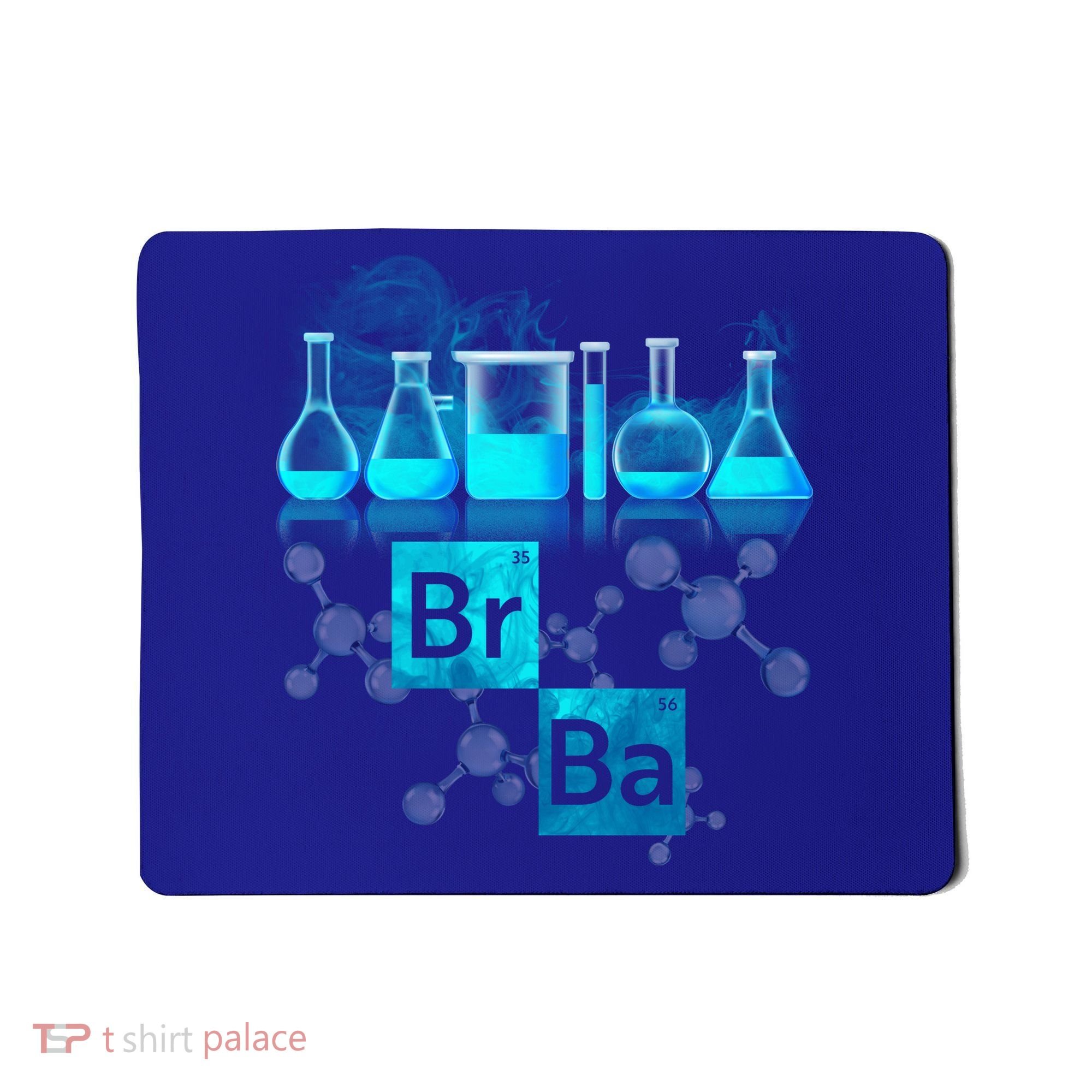 Chemistry Beakers Periodic Table Elements Br Ba Mousepad