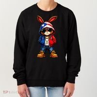Cool Bunny Puerto Rican Flag Vibes Boricua  Women's Sweatshirt thumb 0