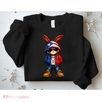Cool Bunny Puerto Rican Flag Vibes Boricua  Sweatshirt thumb 2