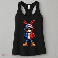 Cool Bunny Puerto Rican Flag Vibes Boricua  Women's Tank Top thumb 3