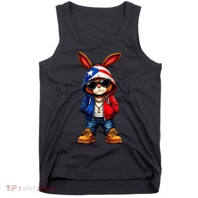 Cool Bunny Puerto Rican Flag Vibes Boricua  Tank Top
