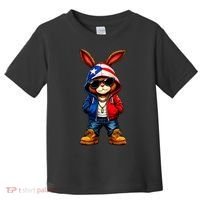 Cool Bunny Puerto Rican Flag Vibes Boricua  Toddler T-Shirt thumb 0