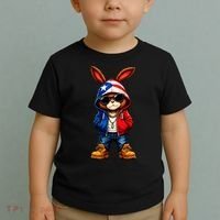Cool Bunny Puerto Rican Flag Vibes Boricua  Toddler T-Shirt thumb 2