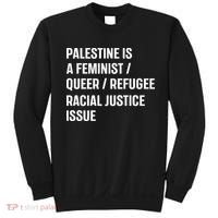 Cory Booker Palestine Is A Feminist Queer Refugee Racial Justice Issue Sweatshirt thumb 0