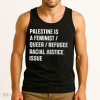 Cory Booker Palestine Is A Feminist Queer Refugee Racial Justice Issue Tank Top thumb 3