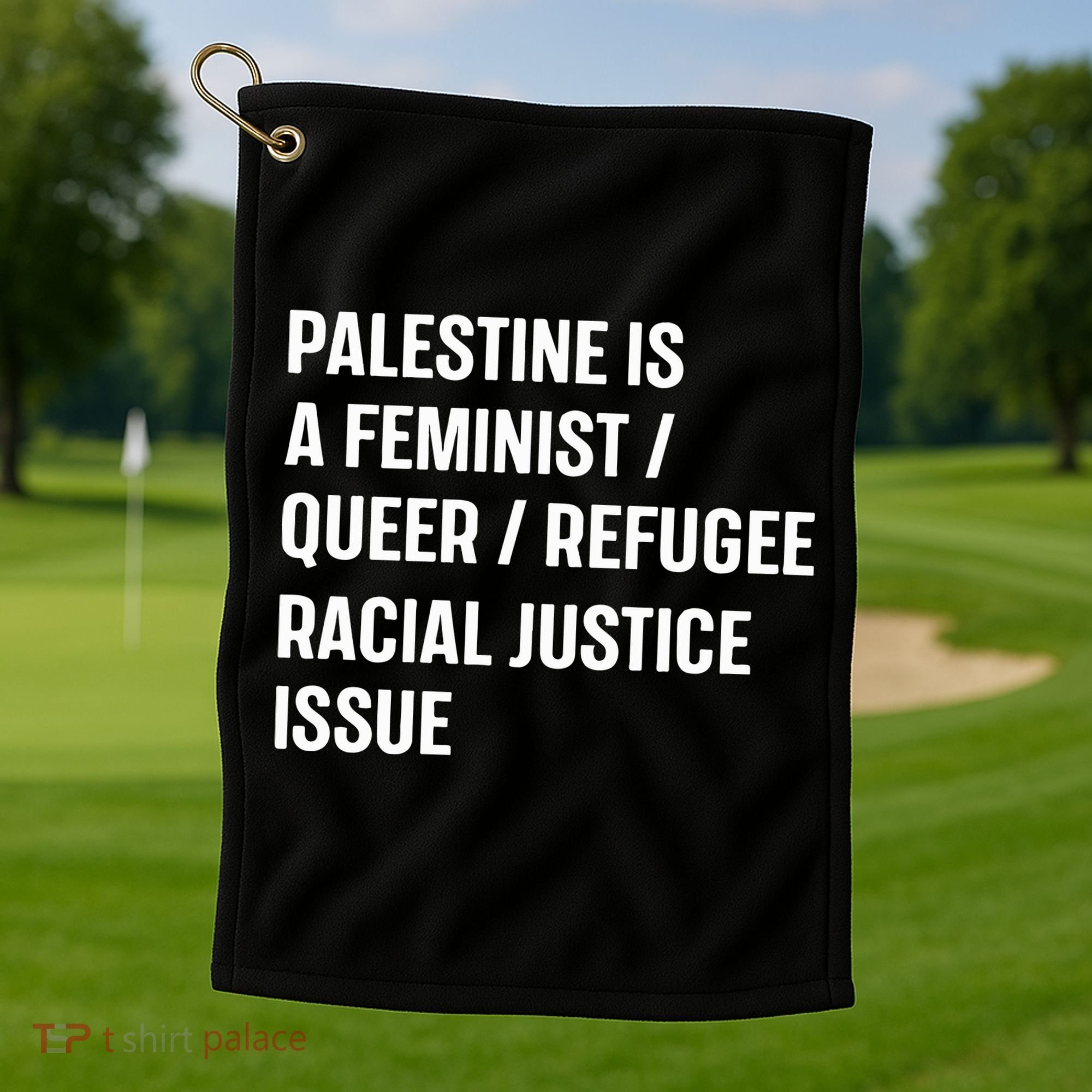 Cory Booker Palestine Is A Feminist Queer Refugee Racial Justice Issue Golf Towel