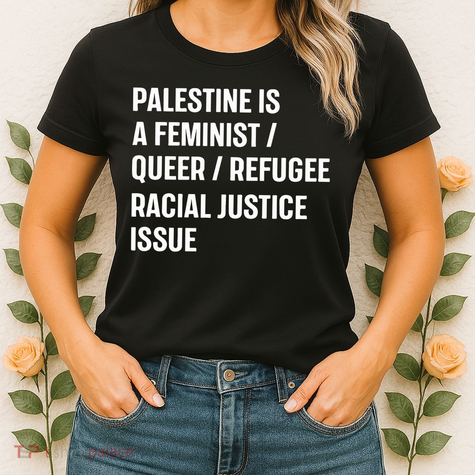 Cory Booker Palestine Is A Feminist Queer Refugee Racial Justice Issue Women's T-Shirt