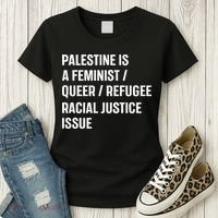 Cory Booker Palestine Is A Feminist Queer Refugee Racial Justice Issue Women's T-Shirt thumb 3