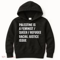 Cory Booker Palestine Is A Feminist Queer Refugee Racial Justice Issue Kids Hoodie thumb 0
