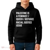 Cory Booker Palestine Is A Feminist Queer Refugee Racial Justice Issue Kids Hoodie thumb 4