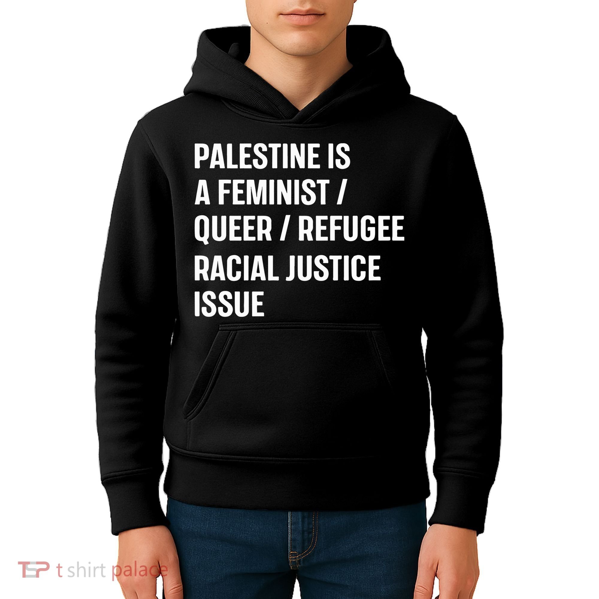 Cory Booker Palestine Is A Feminist Queer Refugee Racial Justice Issue Kids Hoodie