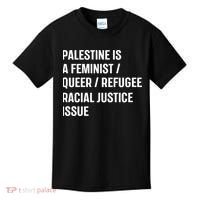 Cory Booker Palestine Is A Feminist Queer Refugee Racial Justice Issue Kids T-Shirt thumb 0