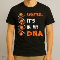 Cute Basketball Playing Basketball Is In My Dna Basketball Lover T-Shirt thumb 3