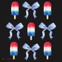 Coquette Bow Preppy 4th Of July Popsicle Bow Girl Women Women's Hoodie thumb 2