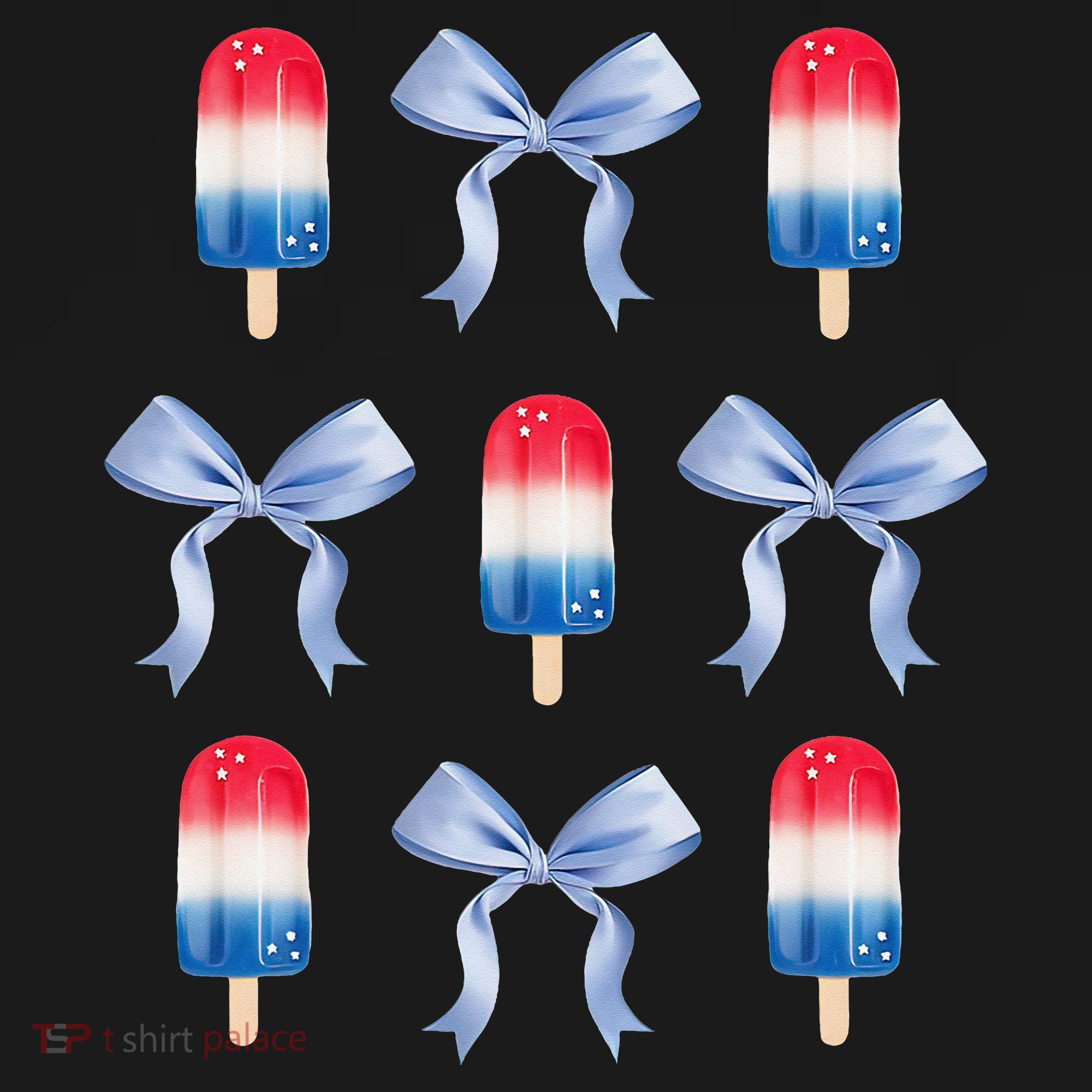 Coquette Bow Preppy 4th Of July Popsicle Bow Girl Women Women's Tank Top