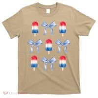 Coquette Bow Preppy 4th Of July Popsicle Bow Girl Women T-Shirt thumb 0