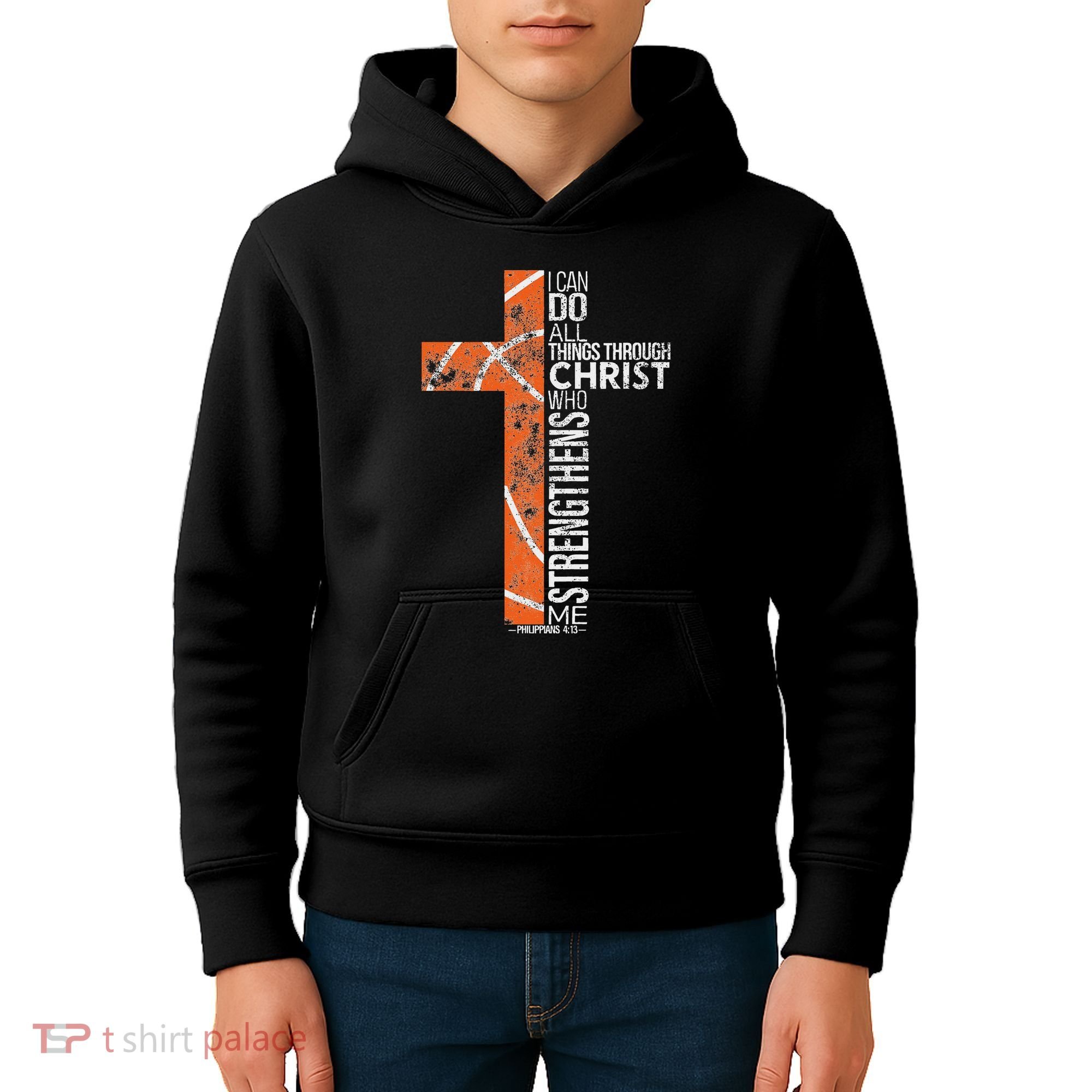 Christian Basketball Player Religious Team Coach Kids Hoodie