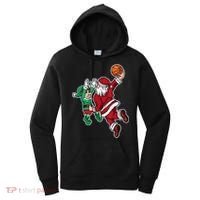 Christmas Basketball Player Santa Claus Dunk Xmas Women's Hoodie thumb 0