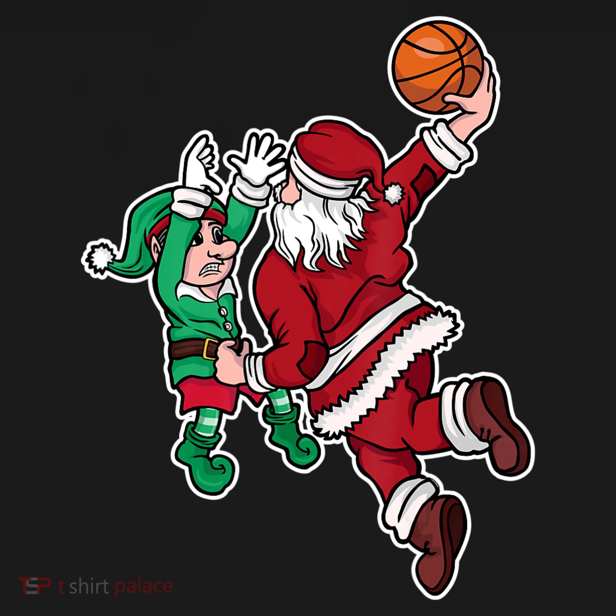 Christmas Basketball Player Santa Claus Dunk Xmas Women's Hoodie