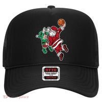 Christmas Basketball Player Santa Claus Dunk Xmas Hat thumb 0