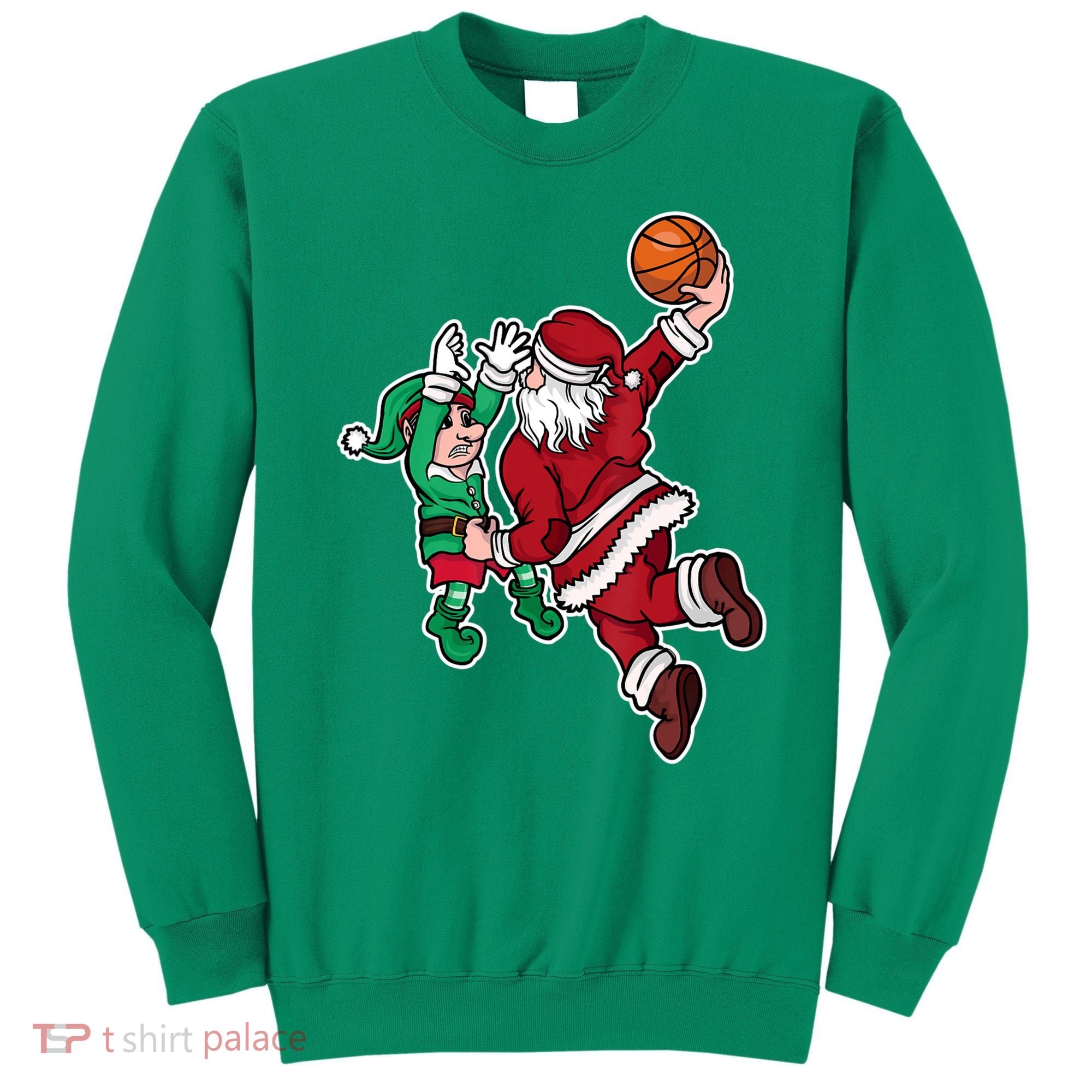 Christmas Basketball Player Santa Claus Dunk Xmas Sweatshirt