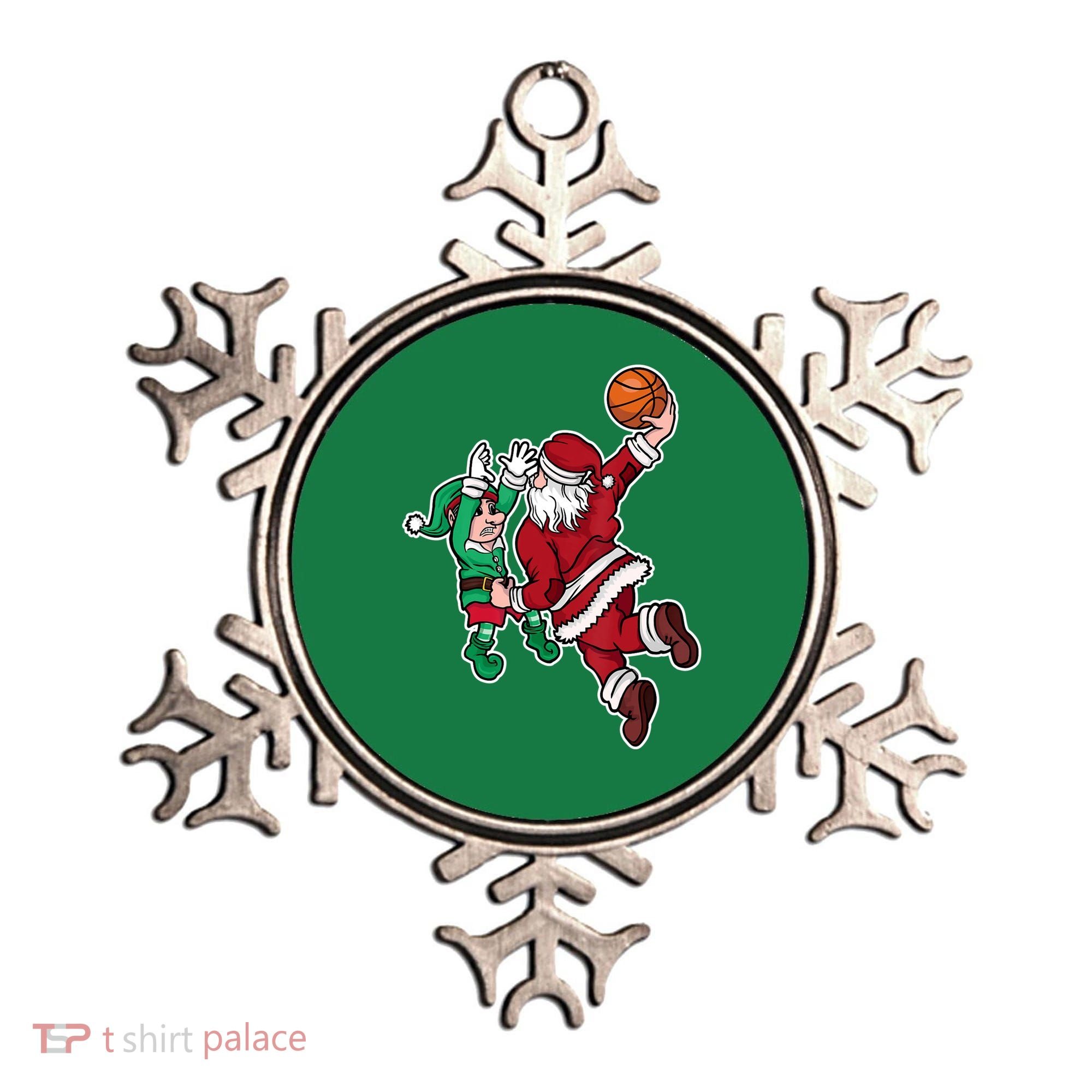 Christmas Basketball Player Santa Claus Dunk Xmas Ornament