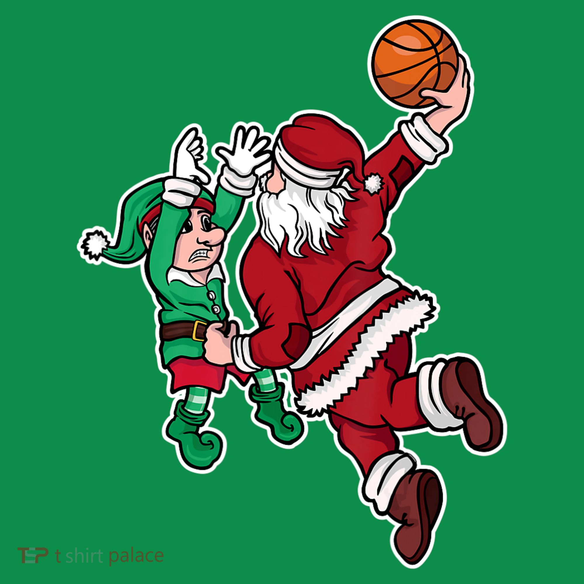 Christmas Basketball Player Santa Claus Dunk Xmas Toddler Hoodie
