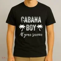 Cabana Boy Pool Party Bartender T-Shirt thumb 3