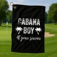 Cabana Boy Pool Party Bartender Golf Towel thumb 1