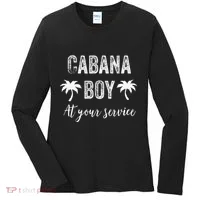 Cabana Boy Pool Party Bartender Women's Long Sleeve Shirt thumb 0