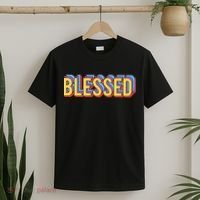 Colorful Blessed Quote Gift T-Shirt thumb 2