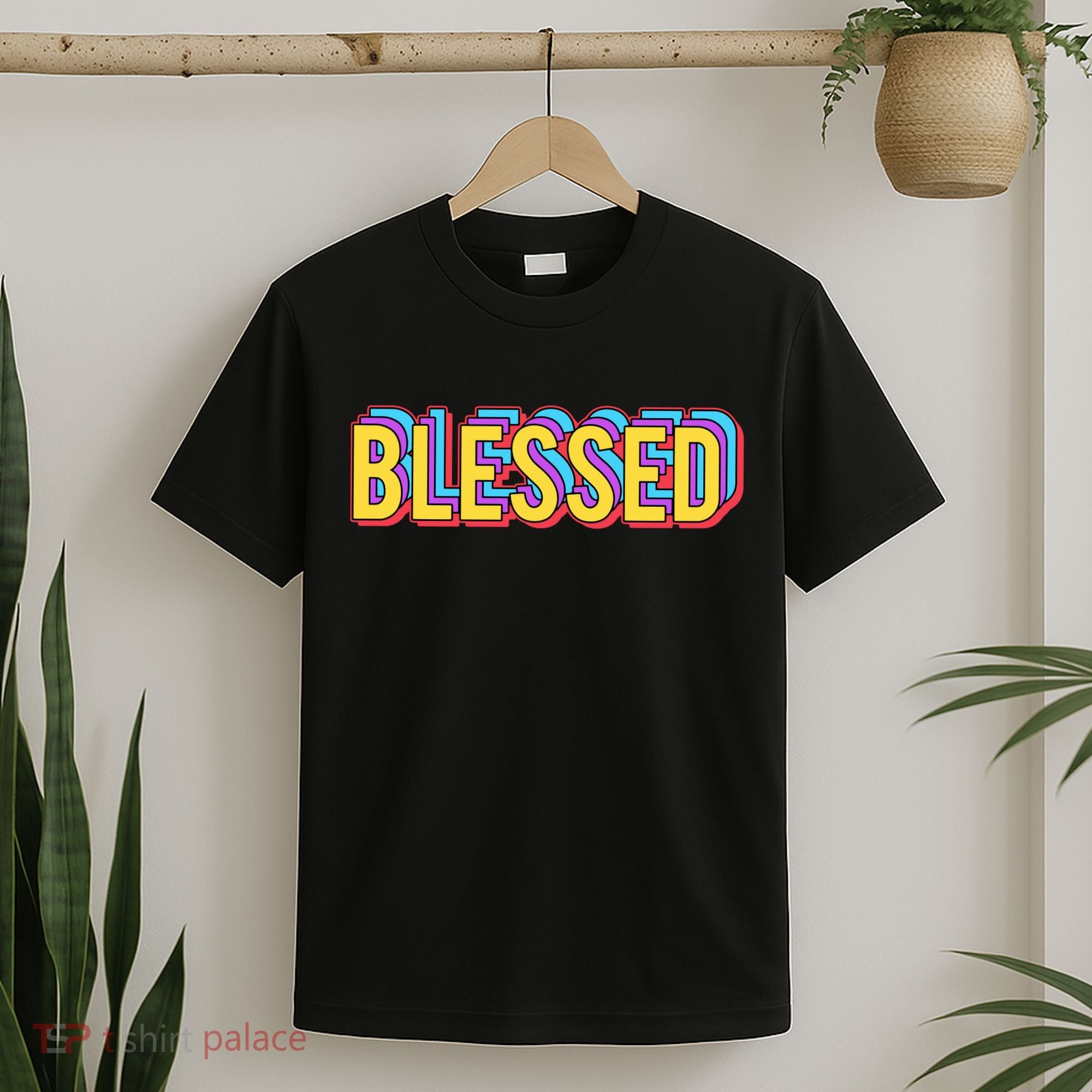 Colorful Blessed Quote Gift T-Shirt