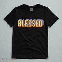 Colorful Blessed Quote Gift T-Shirt thumb 5