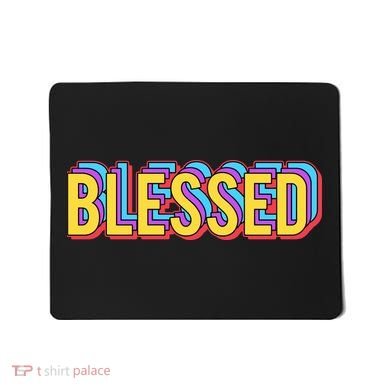 Colorful Blessed Quote Gift Mousepad