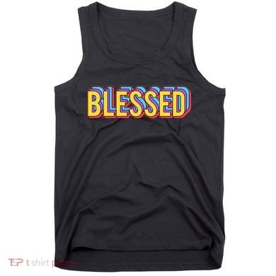 Colorful Blessed Quote Gift Tank Top